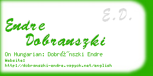 endre dobranszki business card